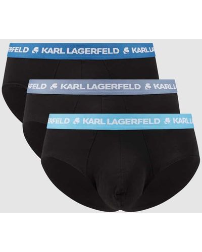 Karl Lagerfeld Slip mit Stretch-Anteil im 3er-Pack - Schwarz