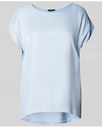 MORE&MORE T-Shirt mit U-Boot-Ausschnitt - Blau