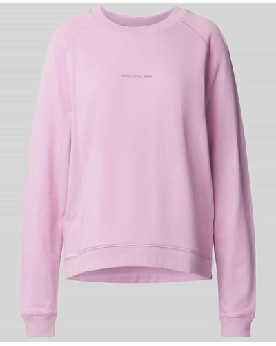 Marc O' Polo Sweatshirt mit Label-Detail - Pink