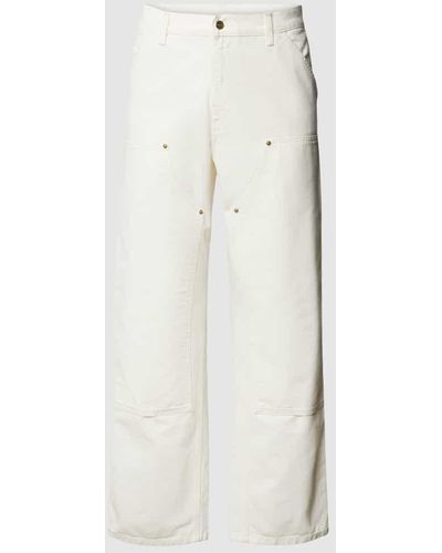 Carhartt Relaxed Fit Jeans mit Eingrifftaschen - Weiß
