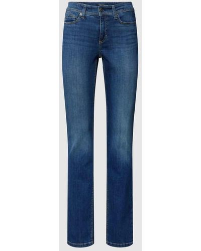 Cambio Jeans im Used-Look Modell 'Parla' - Blau