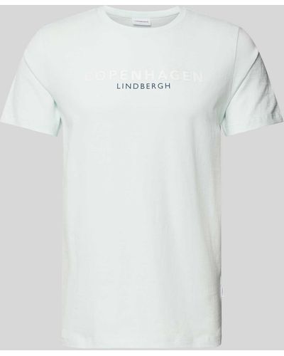 Lindbergh T-Shirt mit Label-Print Modell 'Copenhagen' - Weiß
