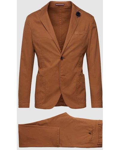 Tommy Hilfiger Anzug mit Strukturmuster Modell 'Garment' - Braun