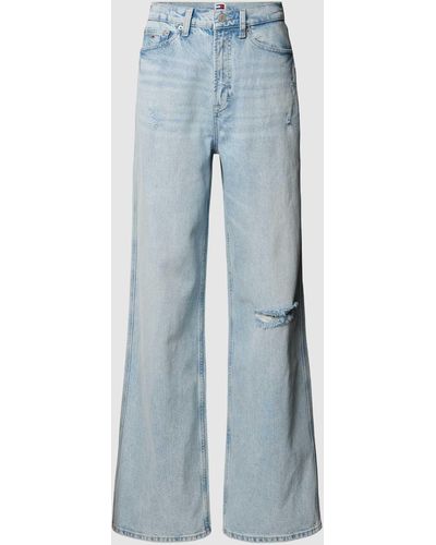 Tommy Hilfiger High Waist Jeans im 5-Pocket-Design Modell 'CLAIRE' - Blau