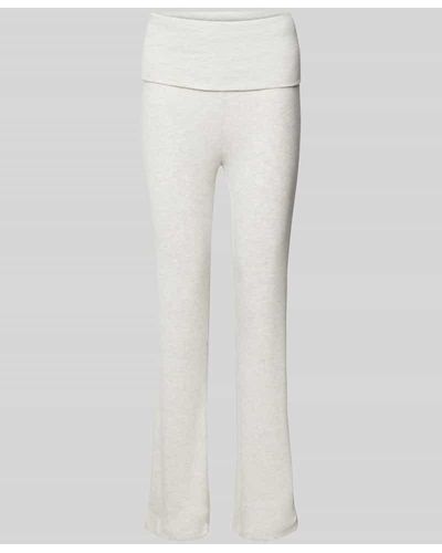 ONLY Flared Cut Hose in unifarbenem Design Modell 'LINA' - Weiß