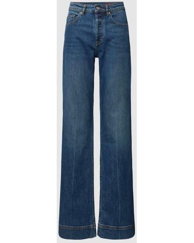 Zadig & Voltaire Bootcut Jeans mit Bügelfalten Modell 'VINCENTE DENIM ECO' - Blau
