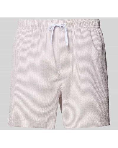 Only & Sons Badehose mit Strukturmuster Modell 'TED' - Pink
