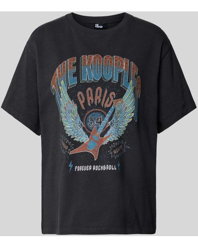 The Kooples T-Shirt mit Label-Print - Schwarz