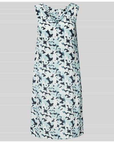 Tom Tailor Minikleid aus Viskose mit floralem Muster und V-Ausschnitt - Weiß