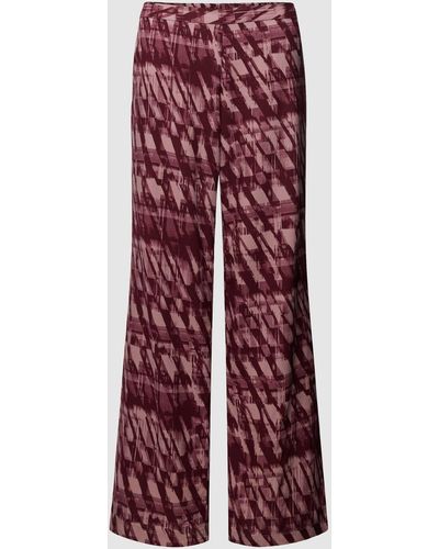 Calvin Klein Pyjama-Hose aus Viskose mit Allover-Muster Modell 'WOVEN' - Rot