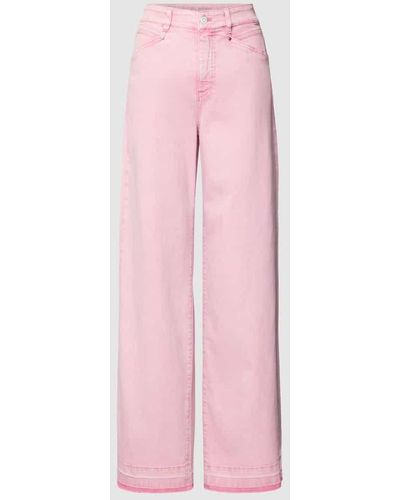 Marc Cain High Waist Jeans mit Gesäßtaschen - Pink