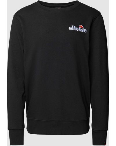Ellesse Sweatshirt Met Labelstitching - Zwart