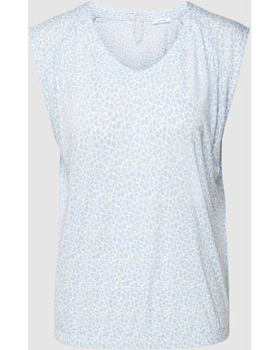 Opus T-shirt Van Viscose - Blauw