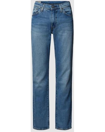 Levi's Slim Fit Jeans mit Knopf- und Reißverschluss Modell "511 A STEP AHEAD" - Blau