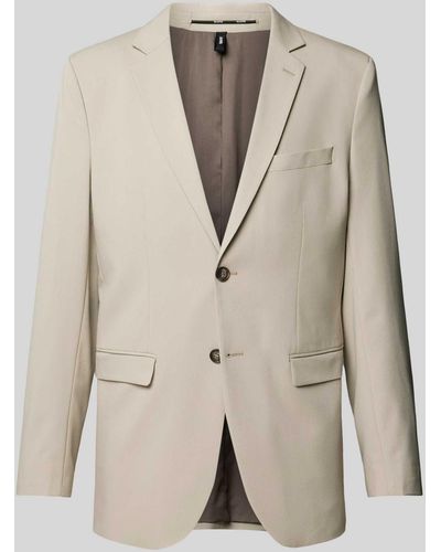 SELECTED Slim Fit 2-knoops Colbert Met Reverskraag - Naturel