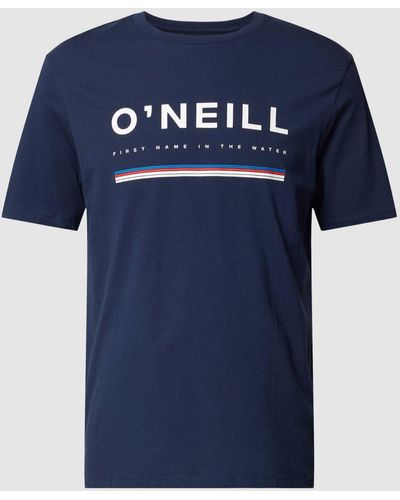 O'neill Sportswear T-shirt Met Labelprint - Blauw