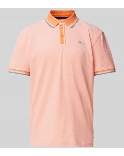 Tom Tailor Regular Fit Poloshirt mit Kontraststreifen - Pink