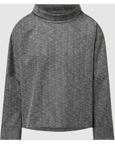 S.oliver Sweatshirt Met Visgraatmotief - Zwart
