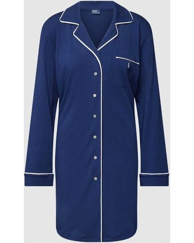 Polo Ralph Lauren Pyjamashirt Met Borstzak - Blauw