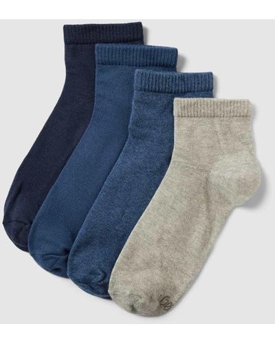 S.oliver Socken mit Label-Details im 4er-Pack - Blau