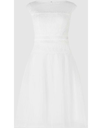 Luxuar Brautkleid aus Tüll mit Plisseefalten - Weiß