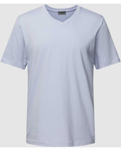 Hanro T-shirt Met V-hals - Blauw