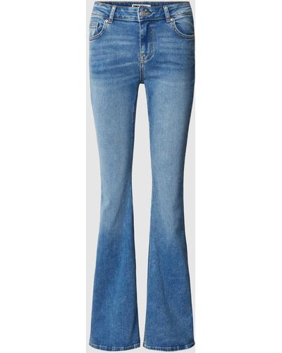 Review Flared Jeans im 5-Pocket-Design - Blau