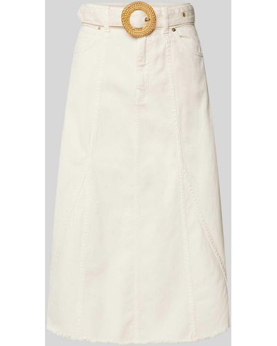 Ba&sh Jeansrock mit Gürtel Modell 'TINNA' - Weiß