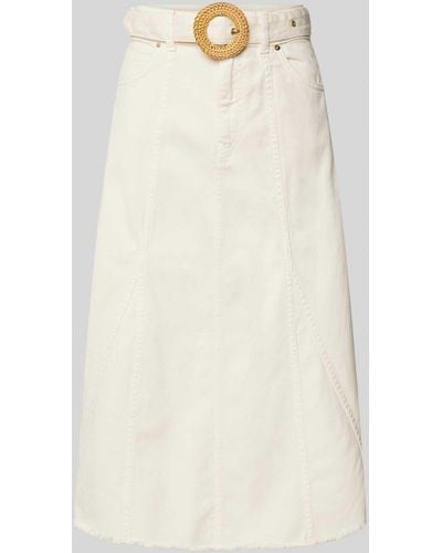 Ba&sh Jeansrock mit Gürtel Modell 'TINNA' - Weiß