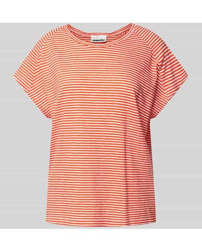 ARMEDANGELS T-Shirt mit Streifenmuster Modell 'ONELIAA' - Pink