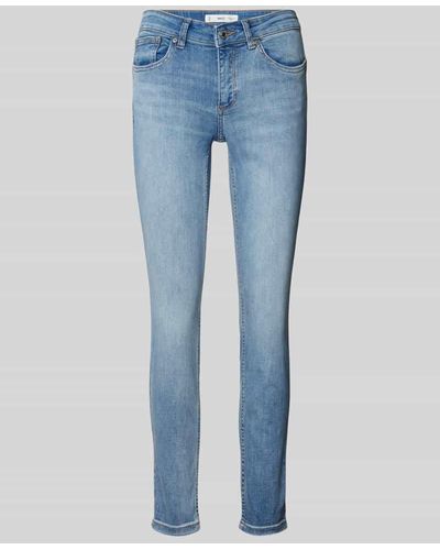 Mango Skinny Fit Jeans im 5-Pocket-Design Modell 'OLIVIA' - Blau