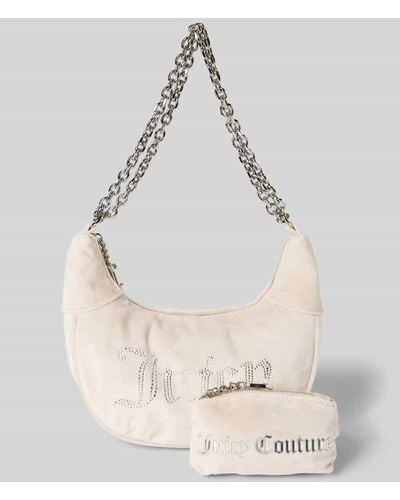 Juicy Couture Hobo Bag mit Ziersteinbesatz Modell 'KIMBERLY' - Natur