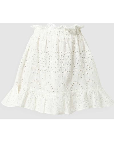Gina Tricot Minirok Van Broderie Anglaise, Model 'ina' - Wit