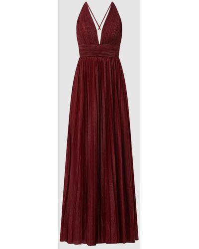 Luxuar Abendkleid mit Glitter-Effekt - Rot