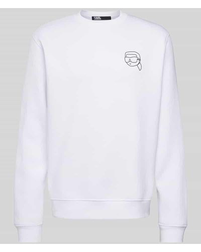 Karl Lagerfeld Sweatshirt mit Motiv-Print - Weiß