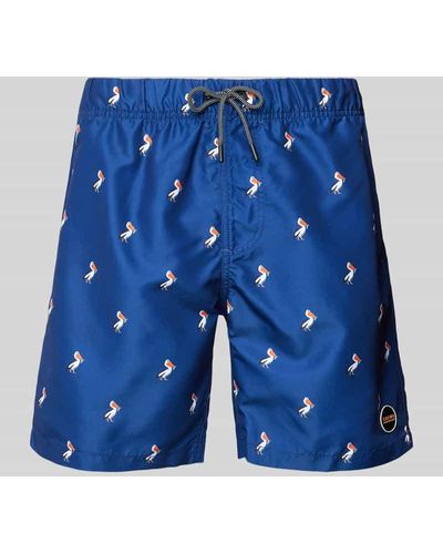Shiwi Badehose mit Allover-Muster - Blau