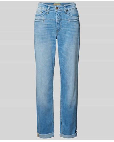Cambio Regular Fit Jeans mit Paspeltaschen Modell 'PEARLIE' - Blau