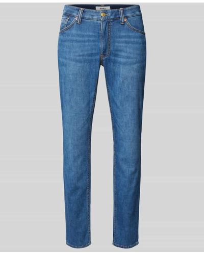 Brax Modern Fit Jeans mit Label-Patch Modell 'CHUCK' - Blau