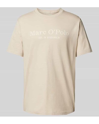 Marc O' Polo T-Shirt mit Label-Print - Natur