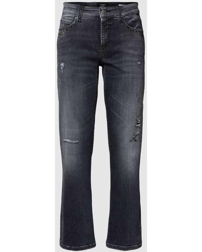 Cambio Jeans mit Ziersteinbesatz Modell 'PARIS' - Blau