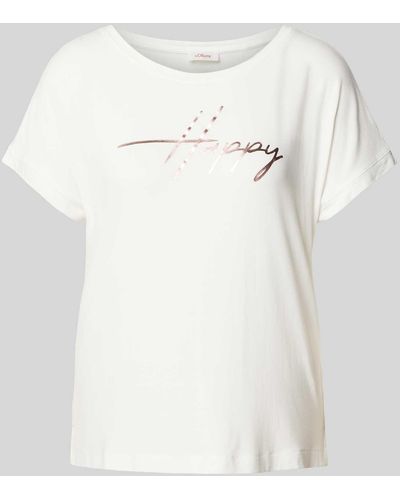 S.oliver T-shirt Met Motiefprint - Naturel