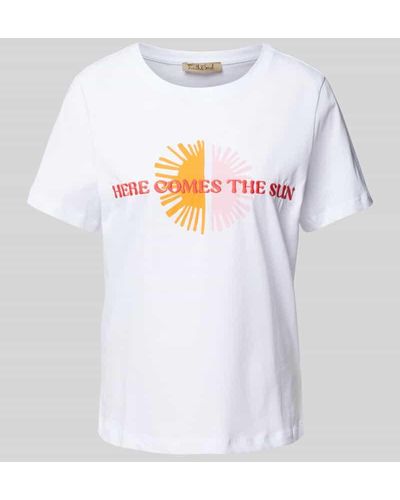 Smith & Soul T-Shirt mit Statement-Stitching - Weiß