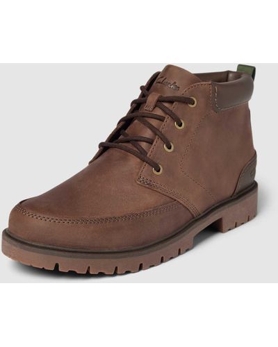 Clarks Desert Boots mit Label-Detail Modell 'ROSSDALE' - Braun
