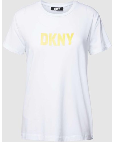 DKNY T-Shirt mit Label-Print - Weiß