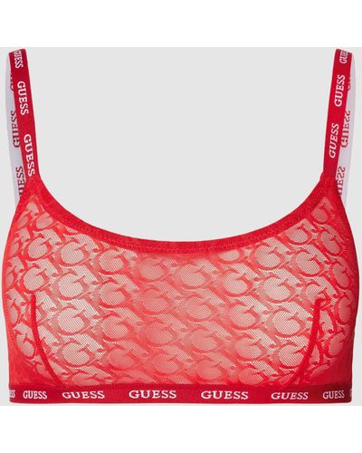 Guess Bralette mit Logo-Muster Modell 'EDYTHA' - Rot