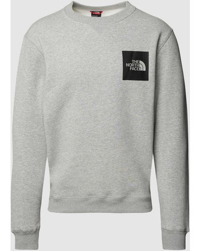 The North Face Sweatshirt mit Label-Print Modell 'FINE' - Grau