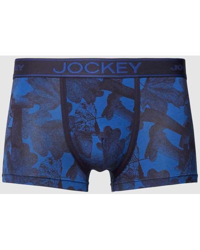 Jockey Trunks mit Allover-Muster - Blau