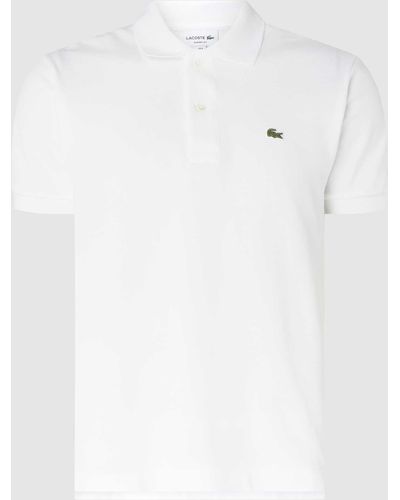 Lacoste Classic Fit Poloshirt Van Piqué Met Geborduurd Logo - Wit