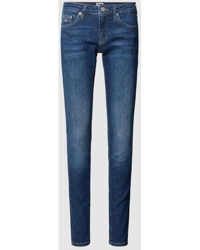 Tommy Hilfiger Skinny Fit Jeans im 5-Pocket-Design Modell 'SOPHIE' - Blau