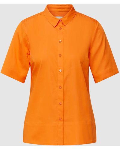 Milano Italy Hemdbluse mit Seitenschlitzen - Orange